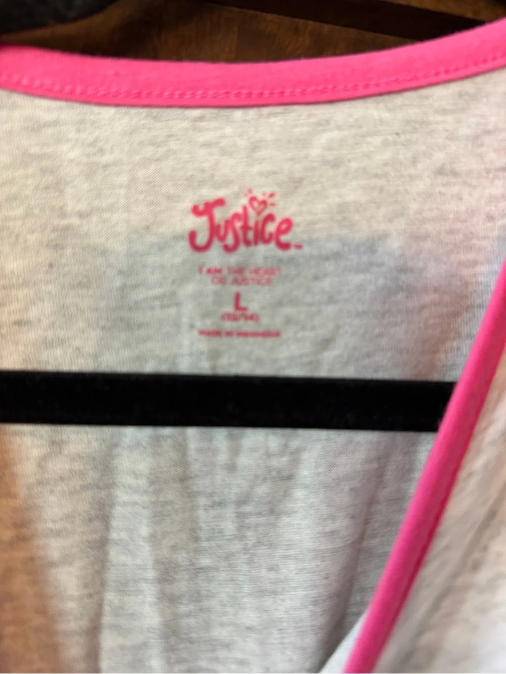 Justice Girls Gray Palm Print tank- great for layering with jacket